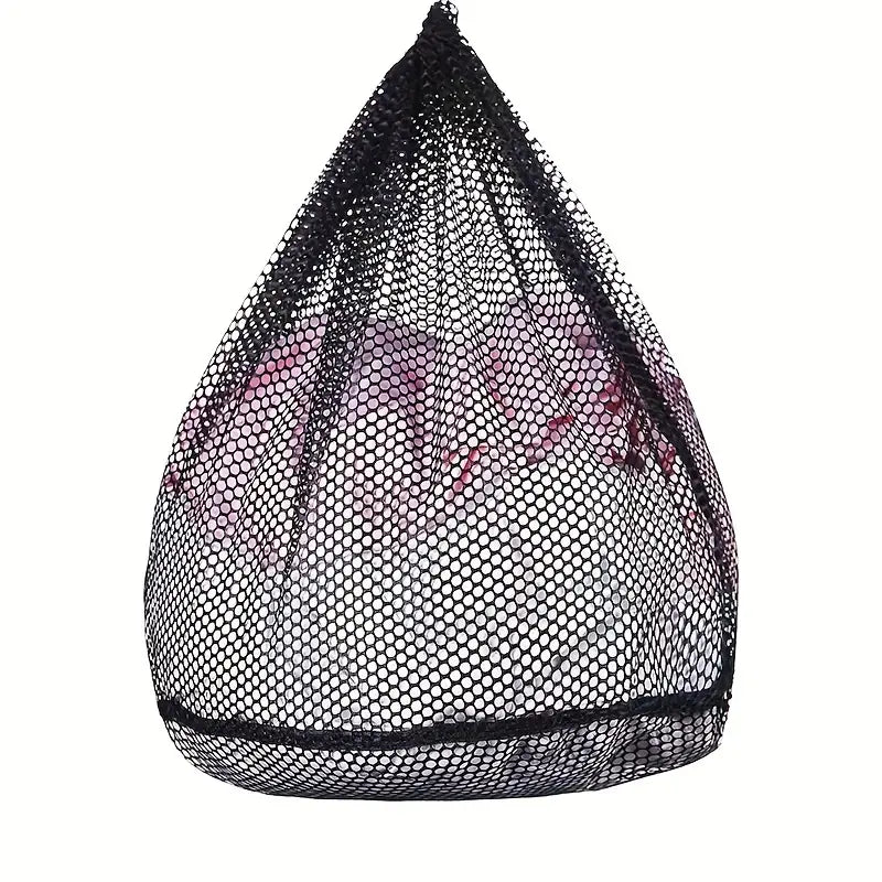 Black Mesh Laundry Bag for Washing Machine (1pc)