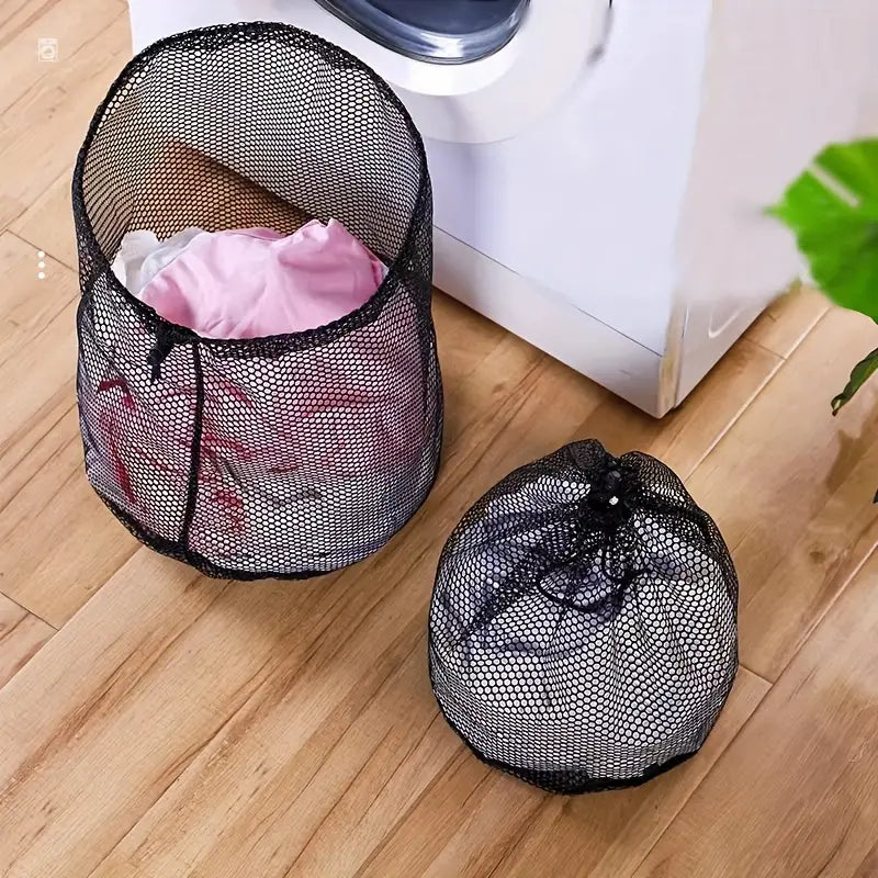 Black Mesh Laundry Bag for Washing Machine (1pc)