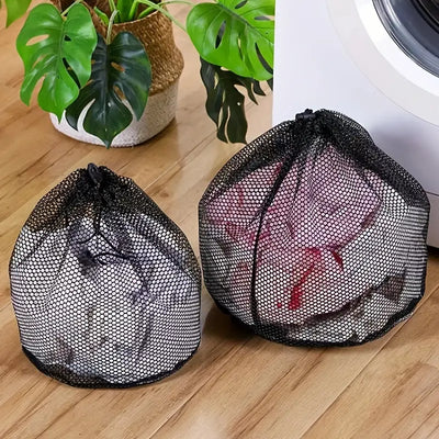 Black Mesh Laundry Bag for Washing Machine (1pc)