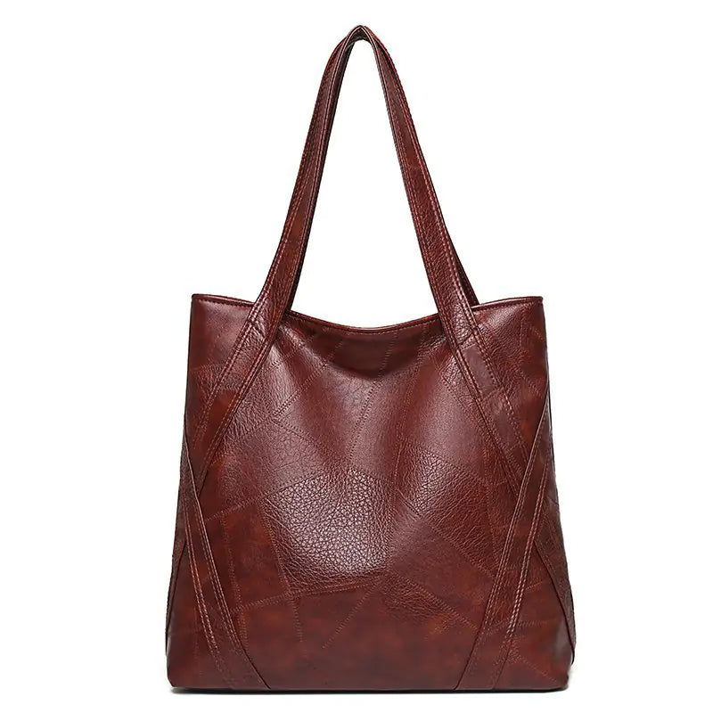 Vintage Fashion Soft Leather Tote Bag for Women