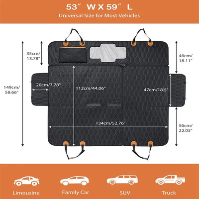 Machine Washable 3-in-1 Travel Car Mat for Pets