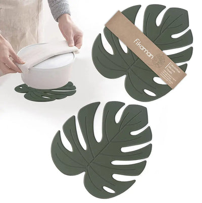 Silicone Trivets for Hot Dishes - Set of 2 Pieces Heat -Resistant Food Grade Silicone Mat Kitchen Mat Pot Holders for Kitchen Kitchen Decor for Counter Countertop